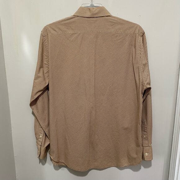 NYNE Orange and Brown Plaid Button Down Shirt Size XL - Picture 2 of 12